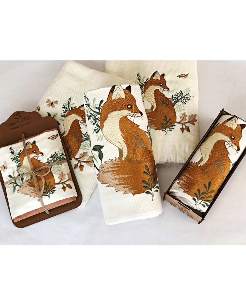 Πετσέτες σετ 2 τμχ "FOX IN THE PINE" Raison d'etre