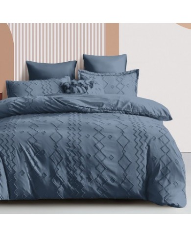 Παπλωματοθήκη Υπέρδιπλη & Μαξιλαροθήκες Frances Blue melinen