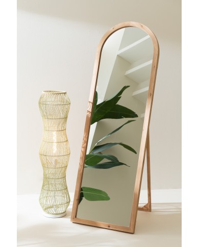 Mirror With Feet Mirror/Fir Wood Natural Jolipa