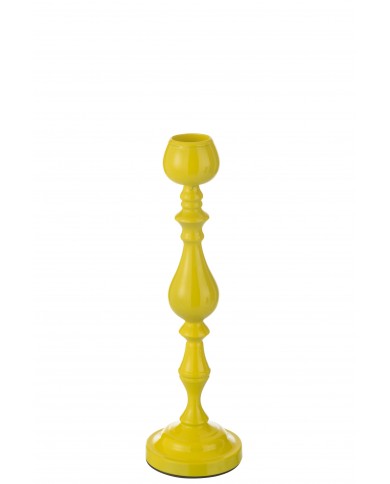 Candle Holder Monarchy Metal Yellow Small Jolipa