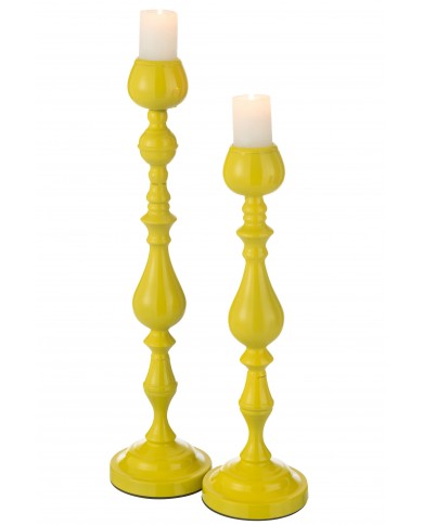 Candle Holder Monarchy Metal Yellow Large Jolipa
