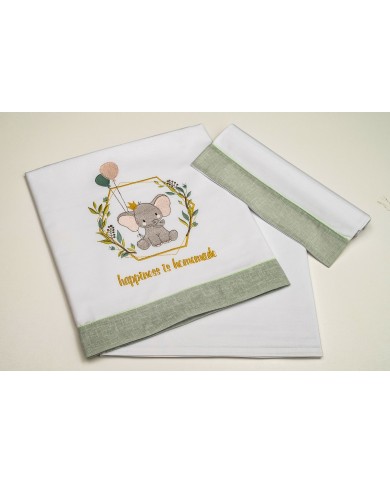 Σεντόνια κρεββατιού σετ 3 τμχ "DREAM BIG - ELEPHANT" Raison D'être