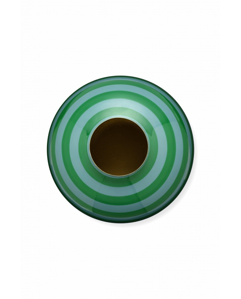 Vase Metal Stripes Green PIP STUDIO