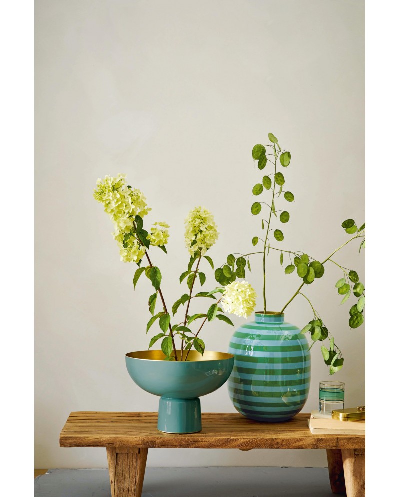 Vase Metal Stripes Green PIP STUDIO