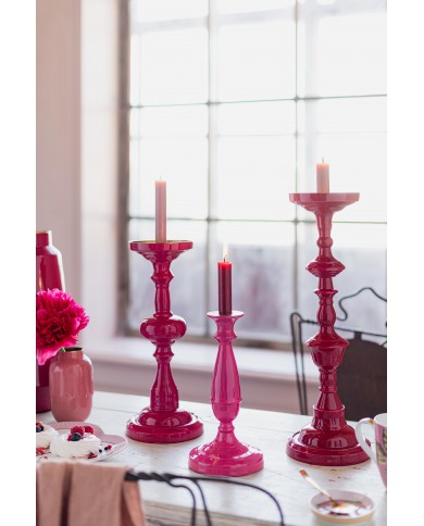 Candle holder large metal dark pink 46cm PIP STUDIO