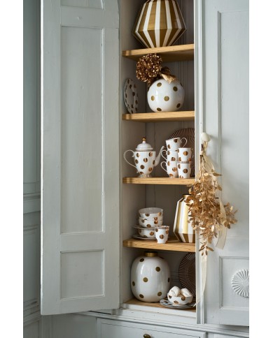 Vase Metal Stripes White Gold PIP STUDIO