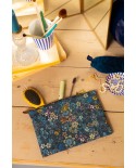 Cosmetic Flat Pouch Medium Tutti i Fiori Blue PIP STUDIO