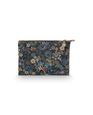 Cosmetic Flat Pouch Medium Tutti i Fiori Blue PIP STUDIO