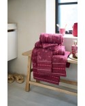 Bath Towel Jasmin Jacquard Dark Pink PIP STUDIO