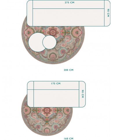 Round Carpet Moon Delight by Pip Pastel Khaki PIP STUDIO
